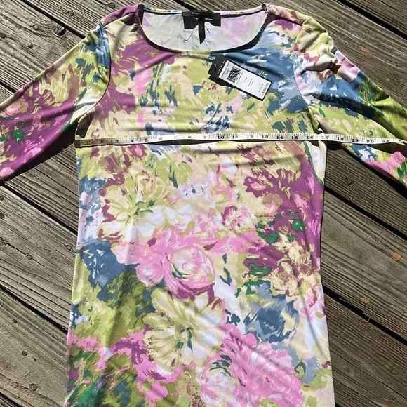 NWT BCBGMAXAZRIA stretch impressionistic sheath dress XS-S - Picture 8 of 11